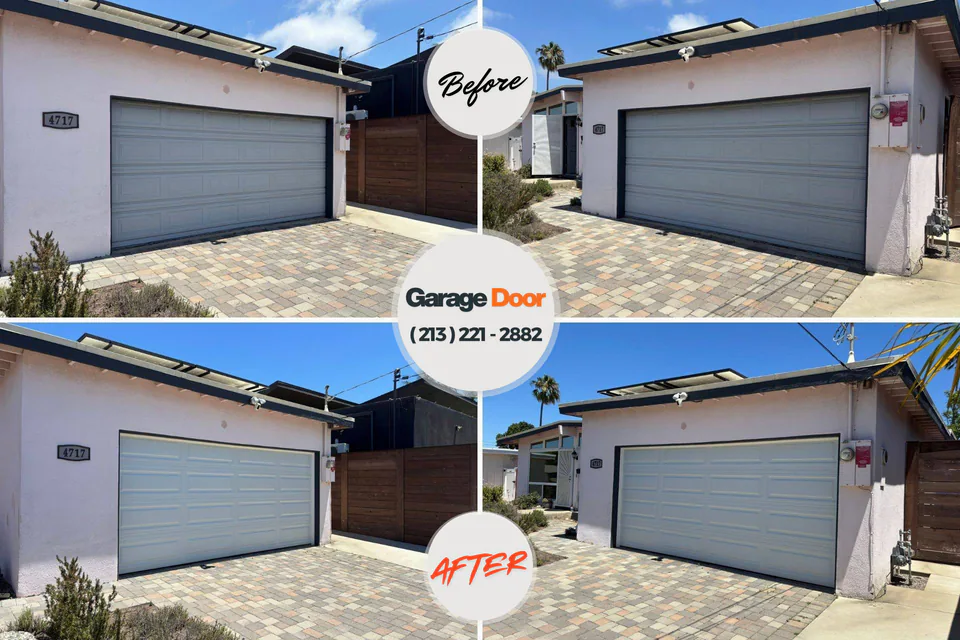 Before and after: garage door repair Glenns Ferry, ID